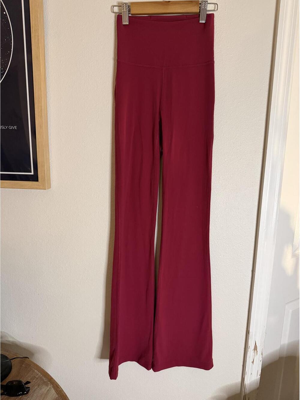 Lululemon Groove Nulu High Rise Flared Pant Magenta Pink Size 0